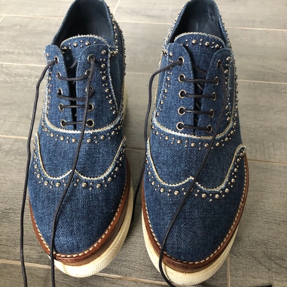 miu miu denim shoes